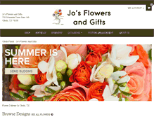 Tablet Screenshot of josflowersandgifts.com